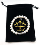 GS Imperial® | Dames Witte Parelarmband | Parelarmbandje | Zoetwaterparel Armband Vrouwen | - GS Imperial®